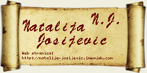 Natalija Josijević vizit kartica